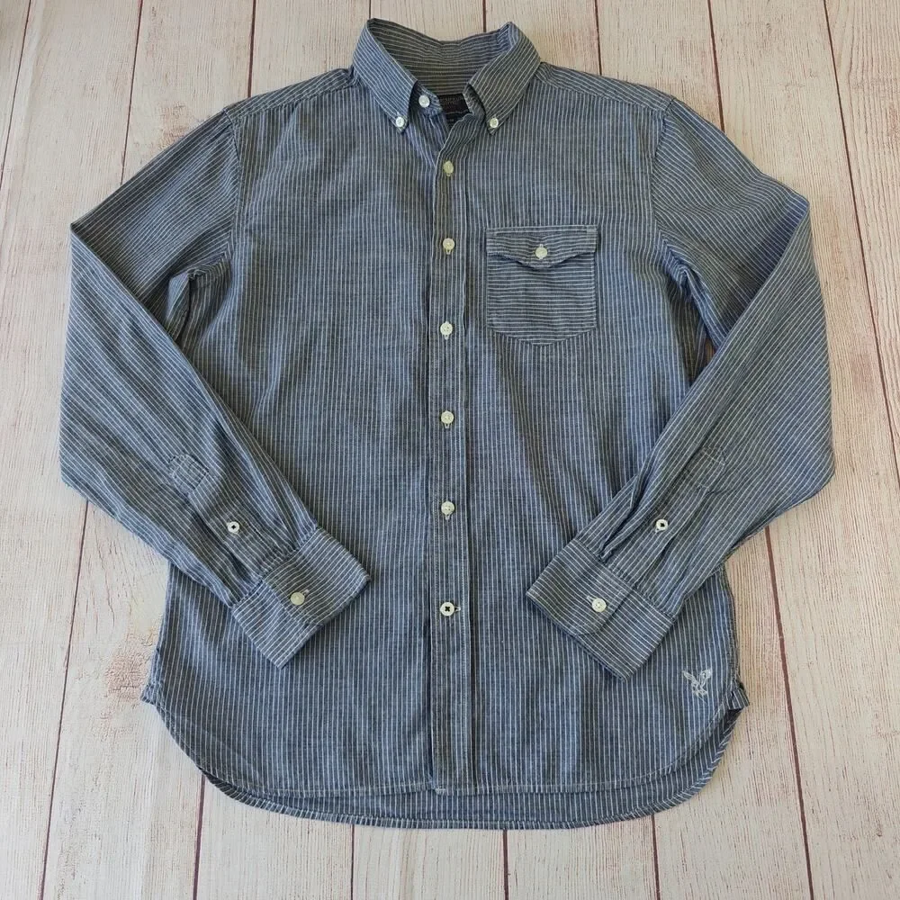 American Eagle Outfitters Prep Fit striped button down shirt sz XS